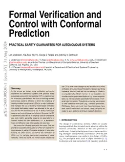 Formal Verification and Control with Conformal Prediction