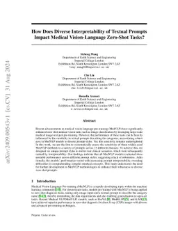 How Does Diverse Interpretability of Textual Prompts Impact Medical
  Vision-Language Zero-Shot Tasks?