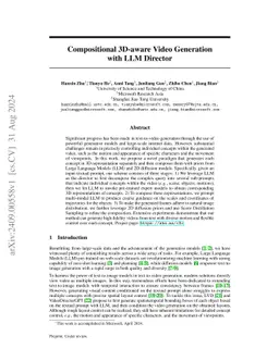Compositional 3D-aware Video Generation with LLM Director