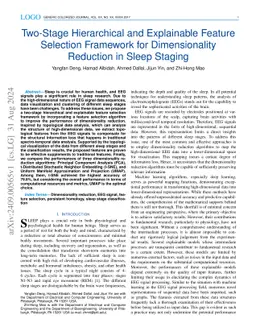 Two-Stage Hierarchical and Explainable Feature Selection Framework for
  Dimensionality Reduction in Sleep Staging