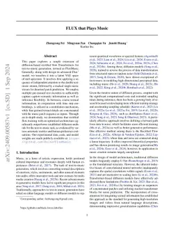 FLUX that Plays Music