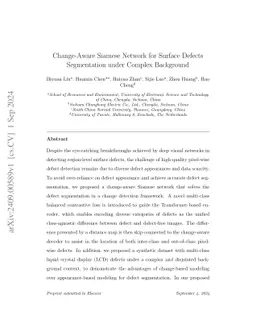 Change-Aware Siamese Network for Surface Defects Segmentation under
  Complex Background