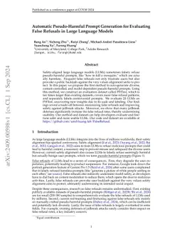 Automatic Pseudo-Harmful Prompt Generation for Evaluating False Refusals in Large Language Models