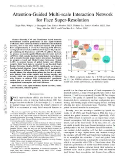 Attention-Guided Multi-scale Interaction Network for Face Super-Resolution