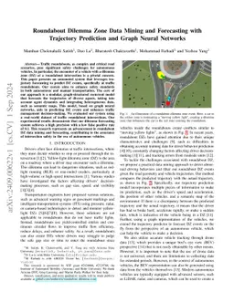 Roundabout Dilemma Zone Data Mining and Forecasting with Trajectory
  Prediction and Graph Neural Networks