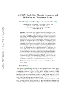 MERLiN: Single-Shot Material Estimation and Relighting for Photometric
  Stereo