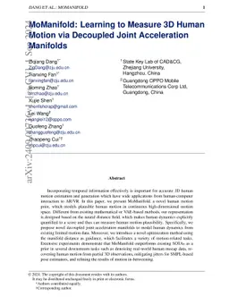 MoManifold: Learning to Measure 3D Human Motion via Decoupled Joint
  Acceleration Manifolds