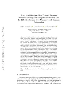 Trust And Balance: Few Trusted Samples Pseudo-Labeling and Temperature
  Scaled Loss for Effective Source-Free Unsupervised Domain Adaptation