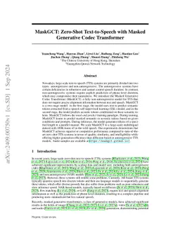 MaskGCT: Zero-Shot Text-to-Speech with Masked Generative Codec
  Transformer
