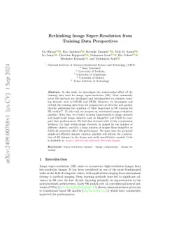 Rethinking Image Super-Resolution from Training Data Perspectives