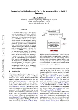 Generating Media Background Checks for Automated Source Critical
  Reasoning