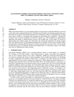 Accelerating Hybrid Agent-Based Models and Fuzzy Cognitive Maps: How to
  Combine Agents who Think Alike?