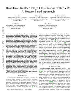 Real-Time Weather Image Classification with SVM