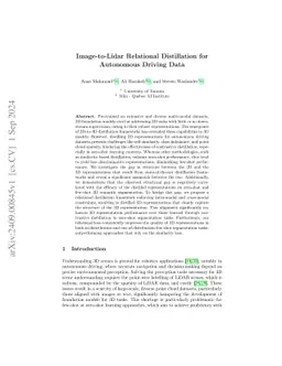 Image-to-Lidar Relational Distillation for Autonomous Driving Data