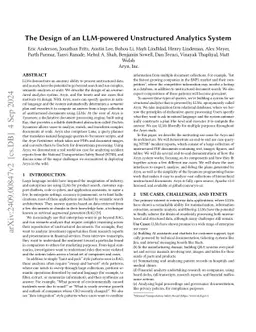The Design of an LLM-powered Unstructured Analytics System