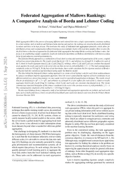 Federated Aggregation of Mallows Rankings: A Comparative Analysis of
  Borda and Lehmer Coding