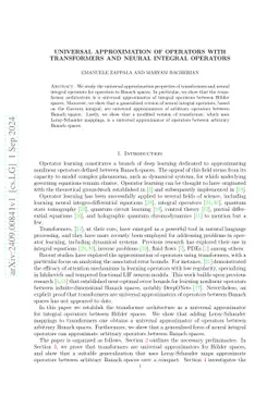 Universal Approximation of Operators with Transformers and Neural Integral Operators