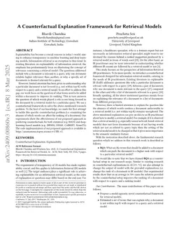 A Counterfactual Explanation Framework for Retrieval Models