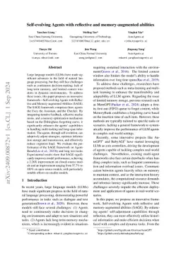 Self-evolving Agents with reflective and memory-augmented abilities