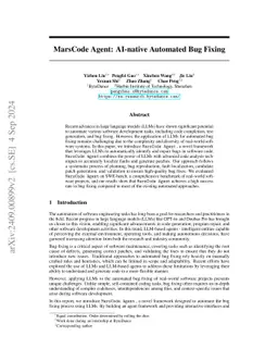 MarsCode Agent: AI-native Automated Bug Fixing