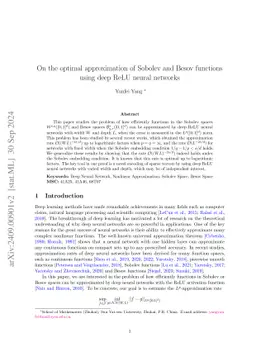 On the optimal approximation of Sobolev and Besov functions using deep ReLU neural networks