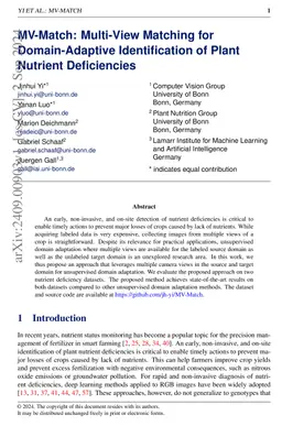 MV-Match: Multi-View Matching for Domain-Adaptive Identification of
  Plant Nutrient Deficiencies