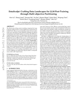DataSculpt: Crafting Data Landscapes for Long-Context LLMs through
  Multi-Objective Partitioning
