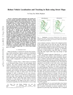 Robust Vehicle Localization and Tracking in Rain using Street Maps