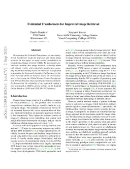 Evidential Transformers for Improved Image Retrieval