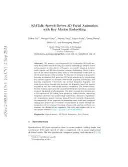 KMTalk: Speech-Driven 3D Facial Animation with Key Motion Embedding