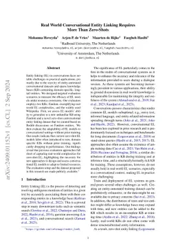 Real World Conversational Entity Linking Requires More Than Zeroshots