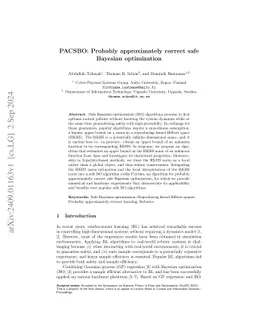 PACSBO: Probably approximately correct safe Bayesian optimization