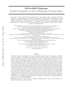 PitVis-2023 Challenge: Workflow Recognition in videos of Endoscopic
  Pituitary Surgery