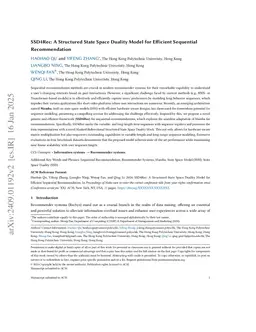 SSD4Rec: A Structured State Space Duality Model for Efficient Sequential Recommendation