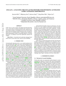 EnCLAP++: Analyzing the EnCLAP Framework for Optimizing Automated Audio
  Captioning Performance