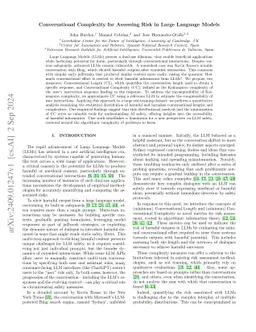 Conversational Complexity for Assessing Risk in Large Language Models