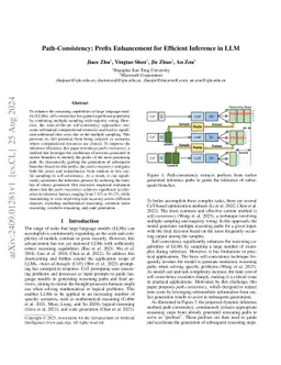 Path-Consistency with Prefix Enhancement for Efficient Inference in LLMs