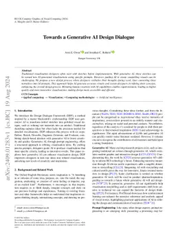 Towards a Generative AI Design Dialogue