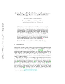 LoGex: Improved tail detection of extremely rare histopathology classes
  via guided diffusion