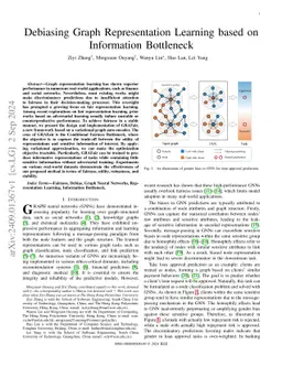 Debiasing Graph Representation Learning based on Information Bottleneck