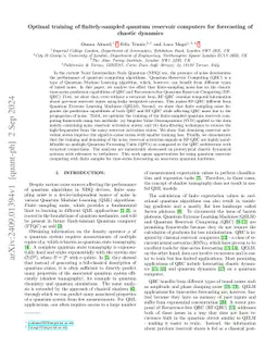 Optimal training of finitely-sampled quantum reservoir computers for
  forecasting of chaotic dynamics