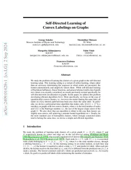 Self-Directed Learning of Convex Labelings on Graphs
