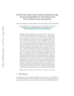 FinePseudo: Improving Pseudo-Labelling through Temporal-Alignablity for
  Semi-Supervised Fine-Grained Action Recognition