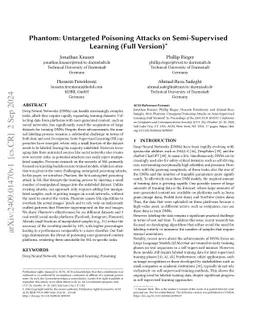Phantom: Untargeted Poisoning Attacks on Semi-Supervised Learning (Full
  Version)