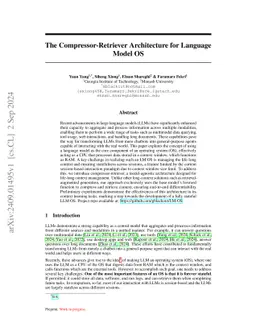 The Compressor-Retriever Architecture for Language Model OS