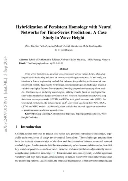 Hybridization of Persistent Homology with Neural Networks for
  Time-Series Prediction: A Case Study in Wave Height