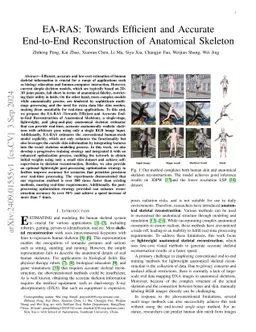 EA-RAS: Towards Efficient and Accurate End-to-End Reconstruction of
  Anatomical Skeleton