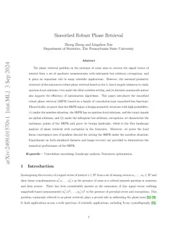 Smoothed Robust Phase Retrieval