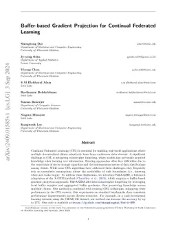 Buffer-based Gradient Projection for Continual Federated Learning