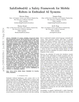 SafeEmbodAI: a Safety Framework for Mobile Robots in Embodied AI Systems
